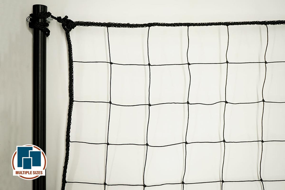 Quatra Sports Netting Ball Stop Barrier Nets with Support Posts - 100mm sq (Multiple Sizes)