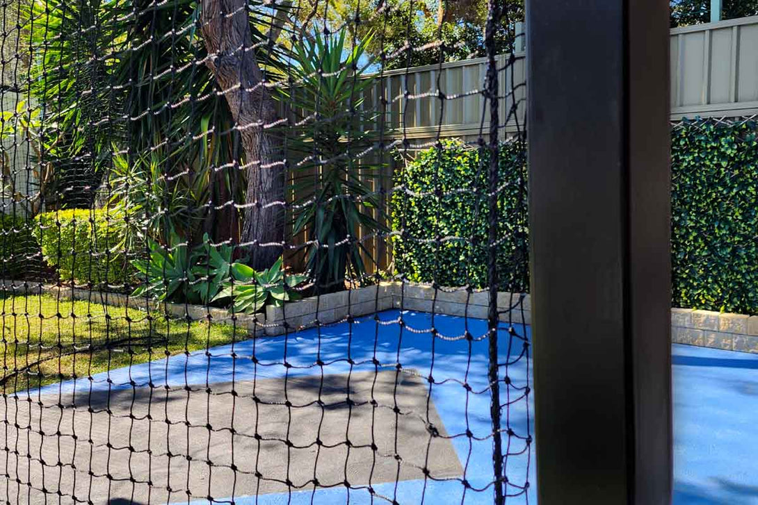 Quatra Sports Netting Ball Stop Barrier Nets with Support Posts - 100mm sq (Multiple Sizes)