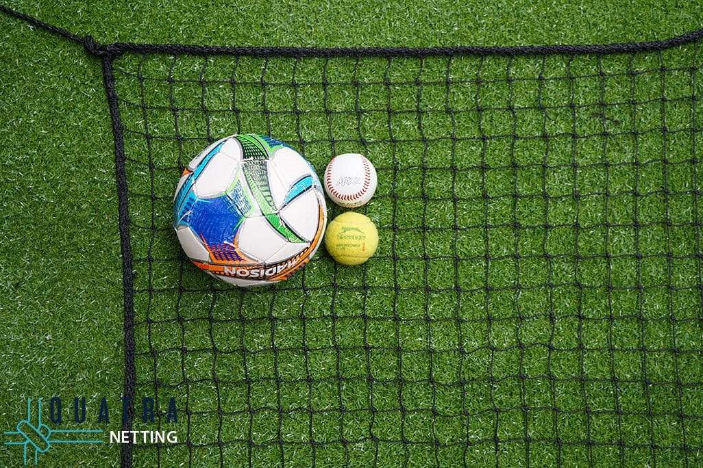 Quatra Sports Netting Ball Stop Barrier Nets with Support Posts - 40mm sq (Multiple Sizes)