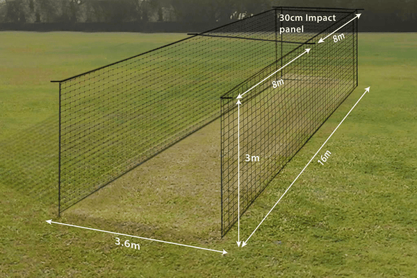 Quatra Sports Netting Cricket Cage (Open End) 16m x 3.6m – Net Only