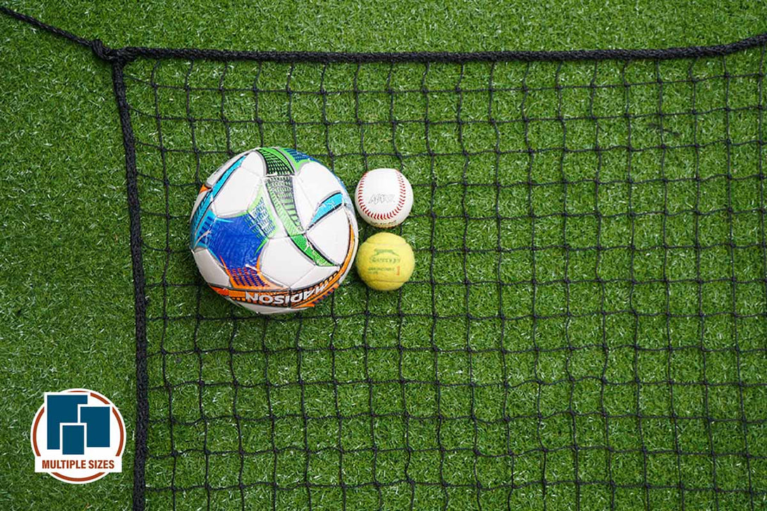 Quatra Sports Netting Sports Barrier Netting - 40mm sq with 6mm Rope Border (Multiple Sizes)